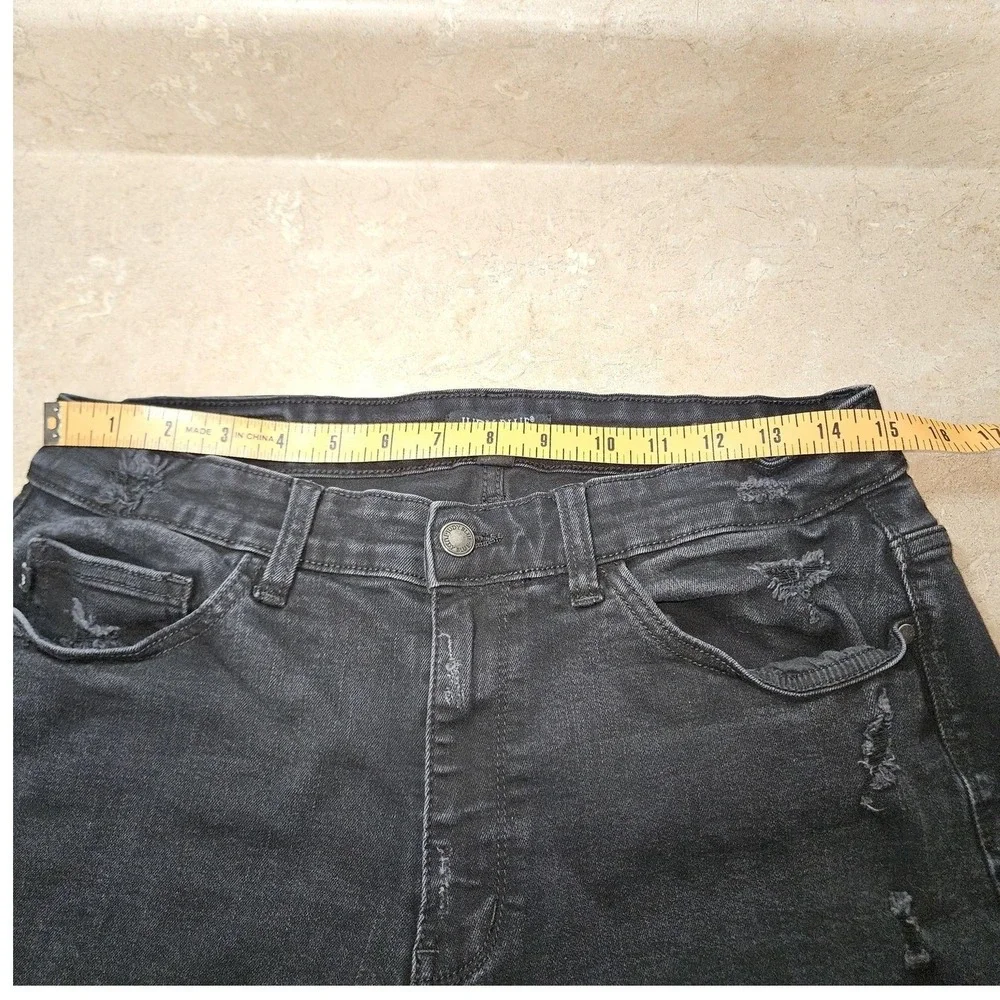 Judy Blue Jeans Womens‎ 16W Black Boyfriend Fit Distressed Plus Normcore Preppy